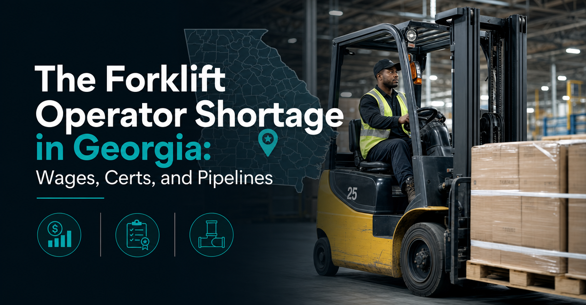 Forklift Operator Shortage in Georgia: Wages & Certs
